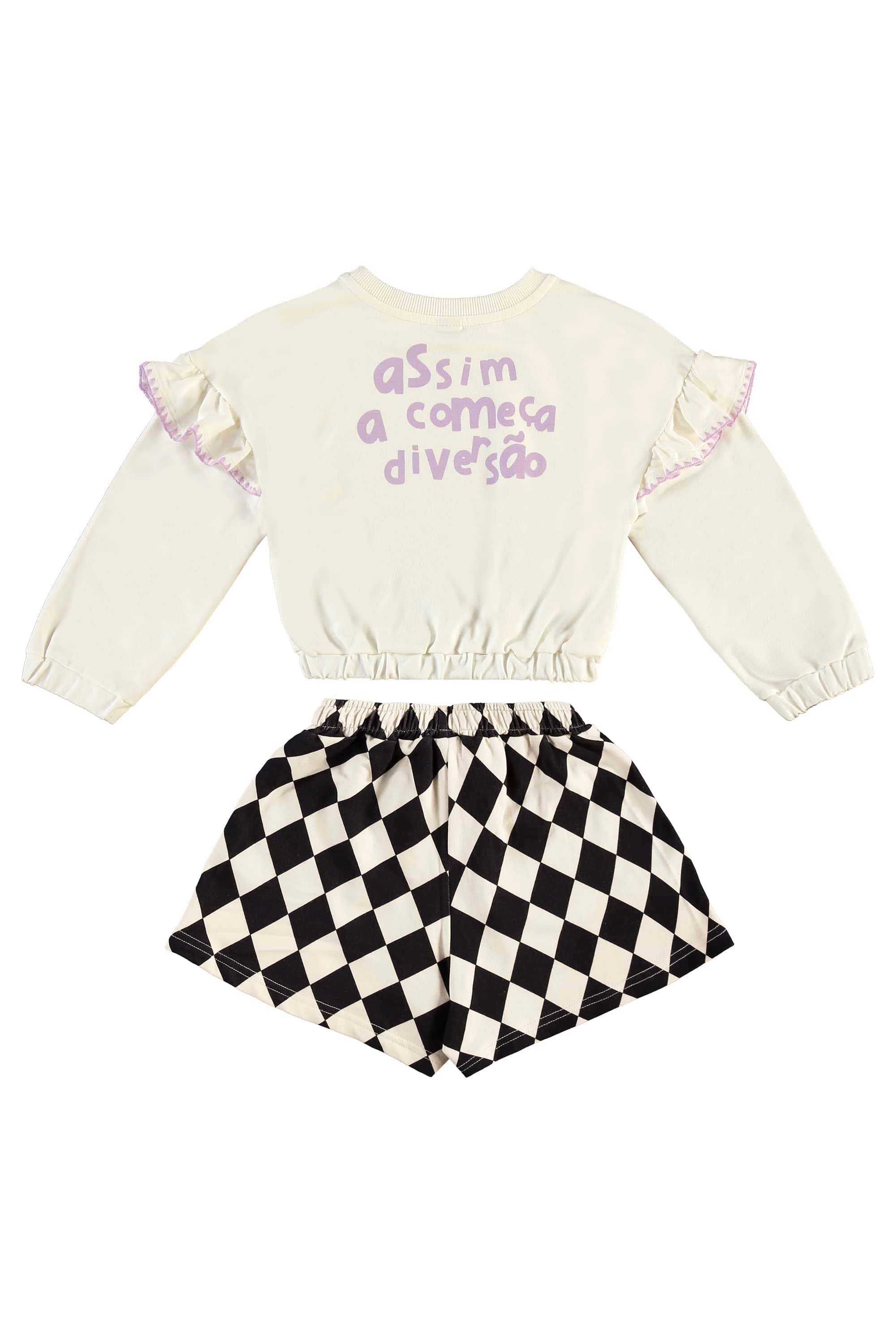 Conjunto Safári Encantado Infantil Feminino (Off White) Três e Já - Imagem 38